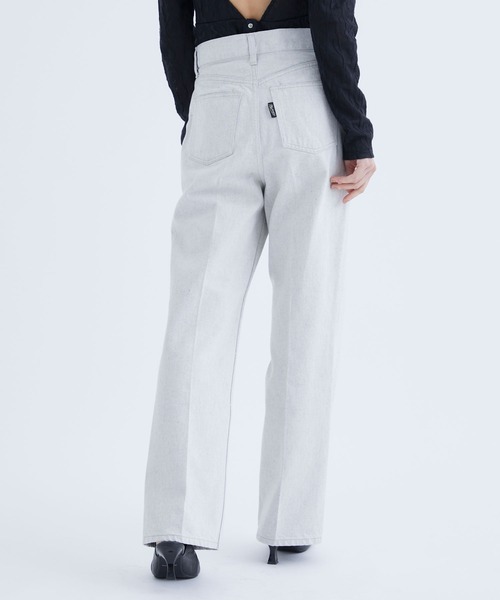 PHOTOCOPIEU（フォトコピュー）の「【PHOTOCOPIEU/フォトコピュー】HI-WEST DENIM PANTS/ハイウエストデニムパンツ/ジーンズ（デニムパンツ・レディース・オフホワイト・36/38）」の5枚目の写真