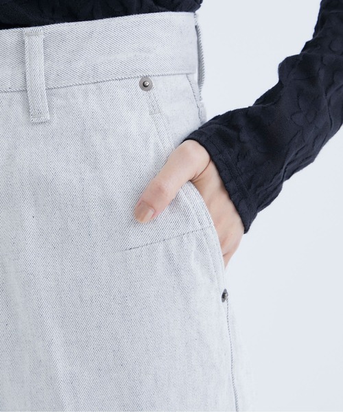 PHOTOCOPIEU（フォトコピュー）の「【PHOTOCOPIEU/フォトコピュー】HI-WEST DENIM PANTS/ハイウエストデニムパンツ/ジーンズ（デニムパンツ・レディース・オフホワイト・36/38）」の4枚目の写真