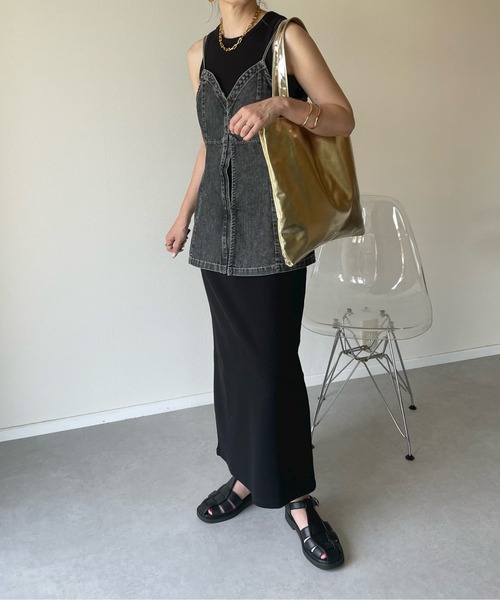 y/m by misato（イムバイミサト）の「メタリックトートBAG（トートバッグ・レディース・ゴールド/シルバー・FREE）」の5枚目の写真