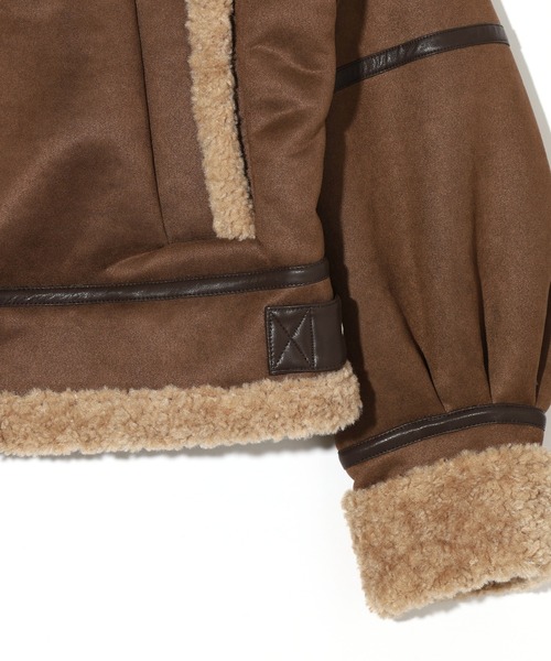 MILKFED.（ミルクフェド）の「FAUX MOUTON JACKET（ムートンコート・レディース・ベージュ/ブラウン・ONE SIZE）」の11枚目の写真