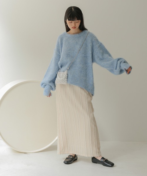 Bab（バブ）の「グレインズチェーンミニバッグ（ショルダーバッグ・レディース・シルバー/アイボリー・ONESIZE）」の4枚目の写真