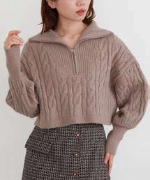 archives | ハーフｚｉｐショートケーブルニット(ニット/セーター)