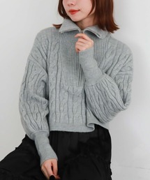 archives | ハーフｚｉｐショートケーブルニット(ニット/セーター)