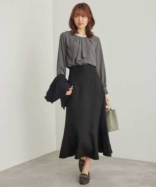 ROPE' PICNIC（ロペピクニック）の「ボウタイ風ブラウス（シャツ/ブラウス・レディース・ホワイト系その他/ホワイト/ラベンダー/チャコールグレー/ベージュ・36/38）」の6枚目の写真