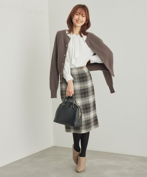 ROPE' PICNIC（ロペピクニック）の「ボウタイ風ブラウス（シャツ/ブラウス・レディース・ホワイト系その他/ホワイト/ラベンダー/チャコールグレー/ベージュ・36/38）」の11枚目の写真
