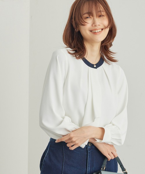 ROPE' PICNIC（ロペピクニック）の「ボウタイ風ブラウス（シャツ/ブラウス・レディース・ホワイト系その他/ホワイト/ラベンダー/チャコールグレー/ベージュ・36/38）」の17枚目の写真