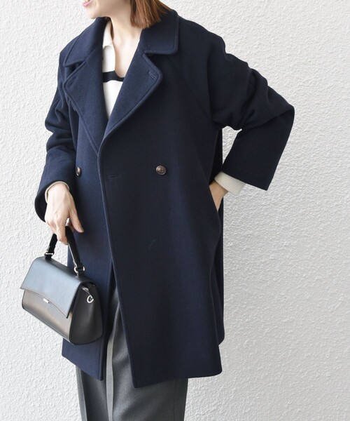 SHIPS any: スタンド & ダブル カラー コート SHIPS｜SHIPS any: スタンド & ダブル カラー コート 24FW