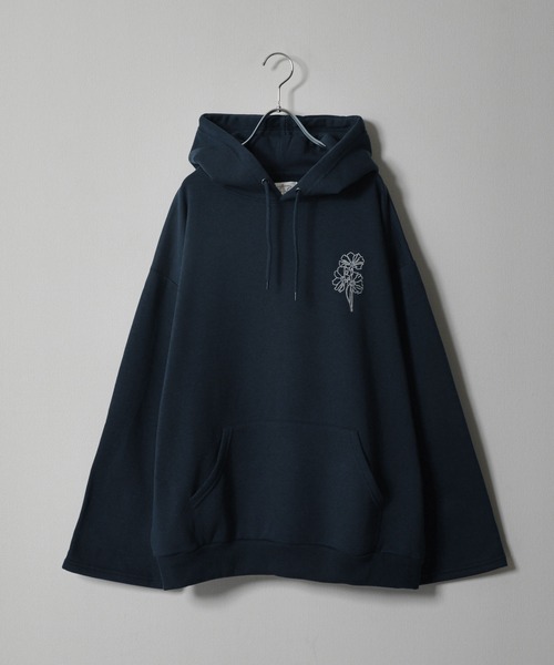 NILWAY(ニルウェイ)の「フレアスリーブ フラワー 刺繍 スウェット パーカー(パーカー・メンズ・ネイビー/ブラック/オートミール・LARGE/MEDIUM)」の14枚目の写真
