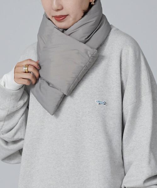 coen(コーエン)の「パディングカラーマフラー(マフラー・メンズ・パープル/ブラック/オレンジ/ベージュ/グレー/ダークグリーン・FREE)」の3枚目の写真