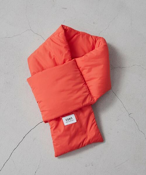coen(コーエン)の「パディングカラーマフラー(マフラー・メンズ・パープル/ブラック/オレンジ/ベージュ/グレー/ダークグリーン・FREE)」の6枚目の写真