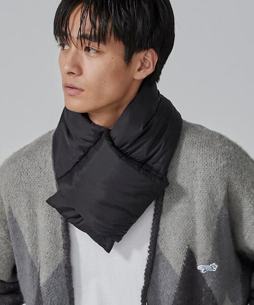 coen(コーエン)の「パディングカラーマフラー(マフラー・メンズ・パープル/ブラック/オレンジ/ベージュ/グレー/ダークグリーン・FREE)」の8枚目の写真