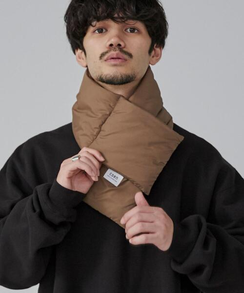 coen(コーエン)の「パディングカラーマフラー(マフラー・メンズ・パープル/ブラック/オレンジ/ベージュ/グレー/ダークグリーン・FREE)」の13枚目の写真