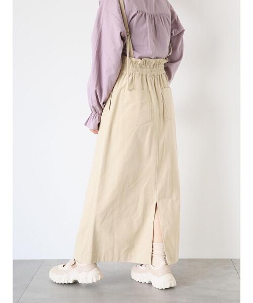 ehka sopo（エヘカソポ）の「ハイウエストスカート（スカート・レディース・カーキ/ブラック/ライトベージュ・F）」の3枚目の写真