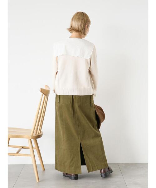 ehka sopo（エヘカソポ）の「ハイウエストスカート（スカート・レディース・カーキ/ブラック/ライトベージュ・F）」の20枚目の写真