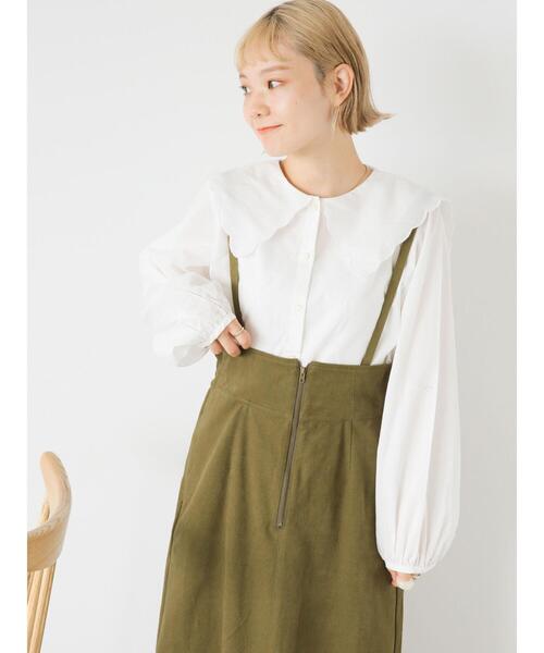 ehka sopo（エヘカソポ）の「ハイウエストスカート（スカート・レディース・カーキ/ブラック/ライトベージュ・F）」の17枚目の写真