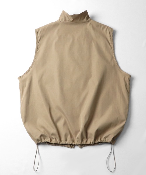 24SS セットアップ対応 スタンドネック 裾ひもドロスト フルジップナイロンテックベスト【Confirm】（ベスト）｜Confirm（コンファーム）