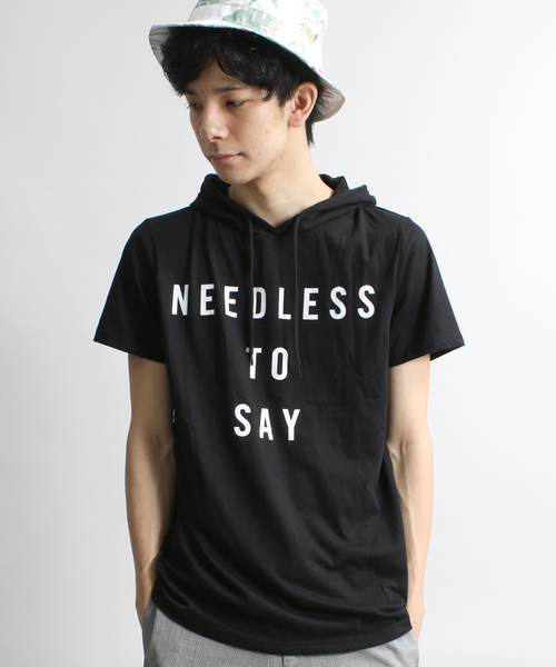 WEGO（ウィゴー）の「WEGO/プリントカットプルパーカー（Tシャツ/カットソー・メンズ・ホワイト系その他/ブラック/ブラック系その他/ホワイト・LARGE/MEDIUM）」の3枚目の写真