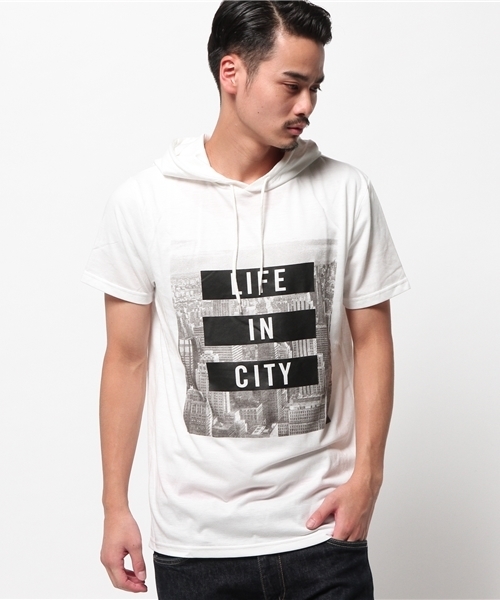 WEGO（ウィゴー）の「WEGO/プリントカットプルパーカー（Tシャツ/カットソー・メンズ・ホワイト系その他/ブラック/ブラック系その他/ホワイト・LARGE/MEDIUM）」の18枚目の写真