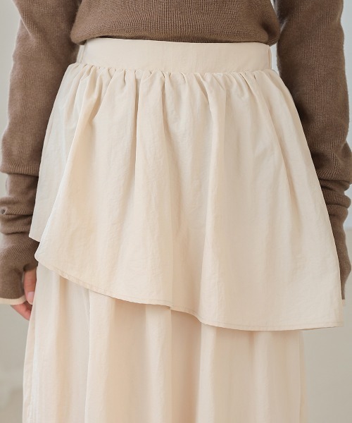 Bab（バブ）の「ティアードボリュームスカート（スカート・レディース・ブラック/ベージュ/ブルー・S/M）」の10枚目の写真