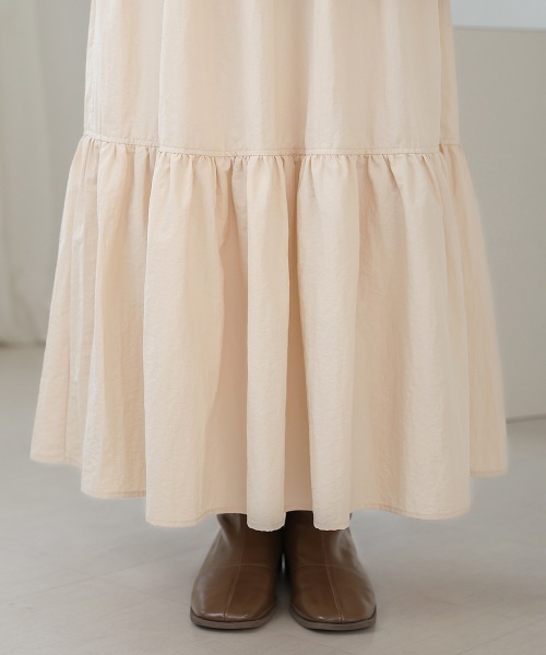 Bab（バブ）の「ティアードボリュームスカート（スカート・レディース・ブラック/ベージュ/ブルー・S/M）」の11枚目の写真