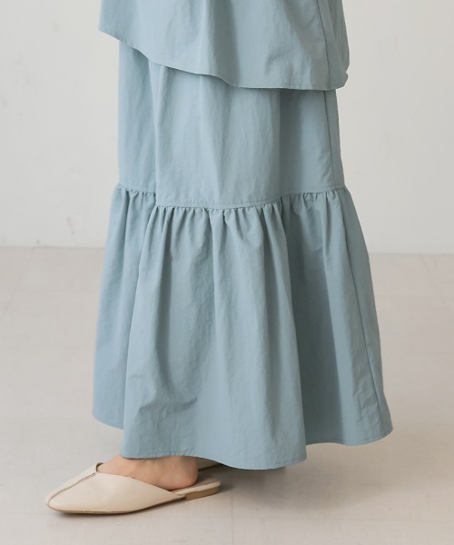 Bab（バブ）の「ティアードボリュームスカート（スカート・レディース・ブラック/ベージュ/ブルー・S/M）」の21枚目の写真