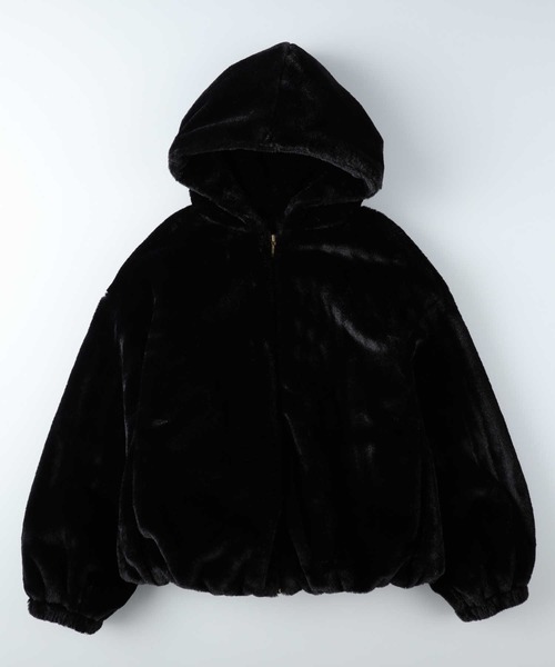 HONEYSUCKLE ROSE（ハニーサックルローズ）の「【HONEYSUCKLE ROSE】フェイクファーＺＩＰアウター（その他アウター・レディース・オフホワイト/グレー/ブラック・M/L）」の12枚目の写真