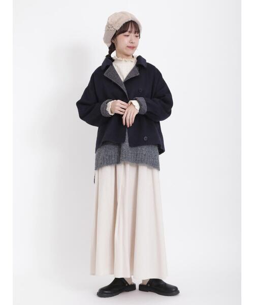 Samansa Mos2（サマンサ モスモス）の「◎シャギーニットベスト（ベスト・レディース・チャコールグレー/キナリ/モカ・F）」の13枚目の写真