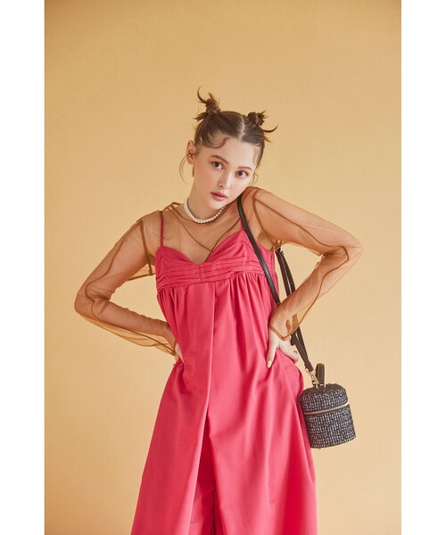 RBS(アールビーエス)の「RBS / チュール コード クルーネック トップス(Tシャツ/カットソー・レディース・ダークブラウン/ブラック・ONE SIZE)」の9枚目の写真