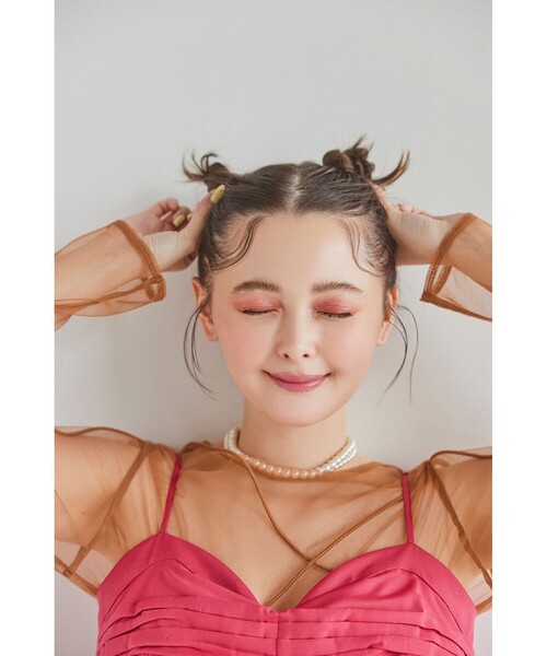 RBS(アールビーエス)の「RBS / チュール コード クルーネック トップス(Tシャツ/カットソー・レディース・ダークブラウン/ブラック・ONE SIZE)」の10枚目の写真