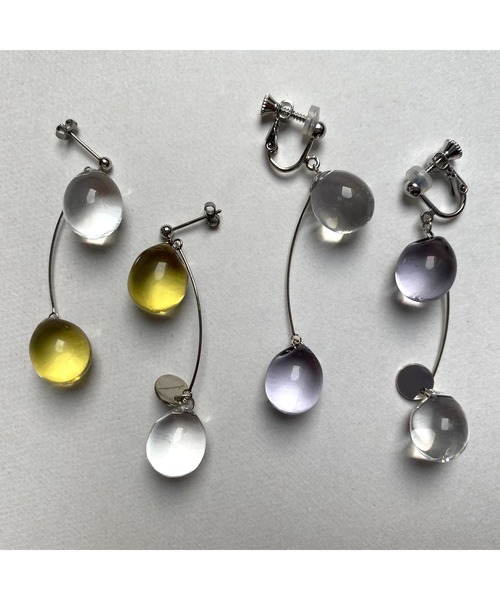 tone(トーン)の「【Chesara】キャンディドロップピアス(MA)(ピアス(両耳用)・レディース・ネイビー/ブラウン/オリーブ/イエロー・FREE)」の8枚目の写真