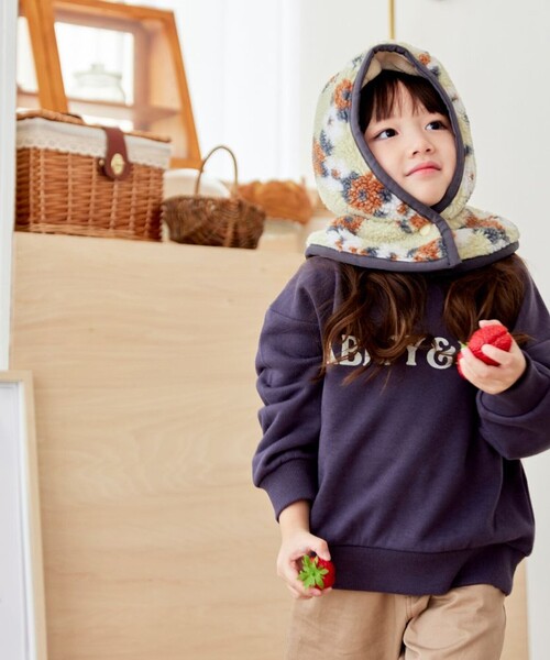 aBity select（アビティセレクト）の「両面プリント サークルロゴトレーナー（スウェット・キッズ・アイボリー/レンガ/サックスブルー/チャコールグレー・90/110/100/120）」の14枚目の写真