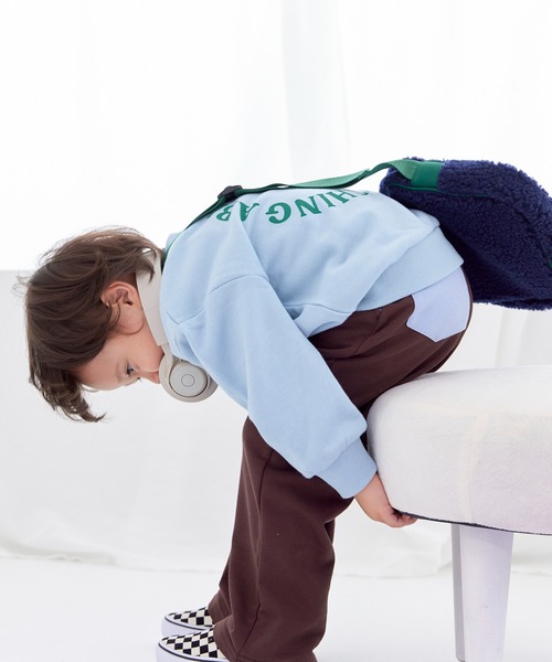 aBity select（アビティセレクト）の「両面プリント サークルロゴトレーナー（スウェット・キッズ・アイボリー/レンガ/サックスブルー/チャコールグレー・90/110/100/120）」の17枚目の写真