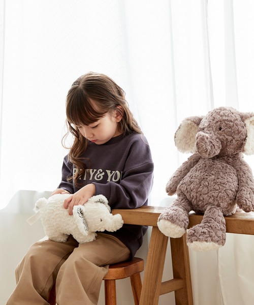 aBity select（アビティセレクト）の「両面プリント サークルロゴトレーナー（スウェット・キッズ・アイボリー/レンガ/サックスブルー/チャコールグレー・90/110/100/120）」の11枚目の写真