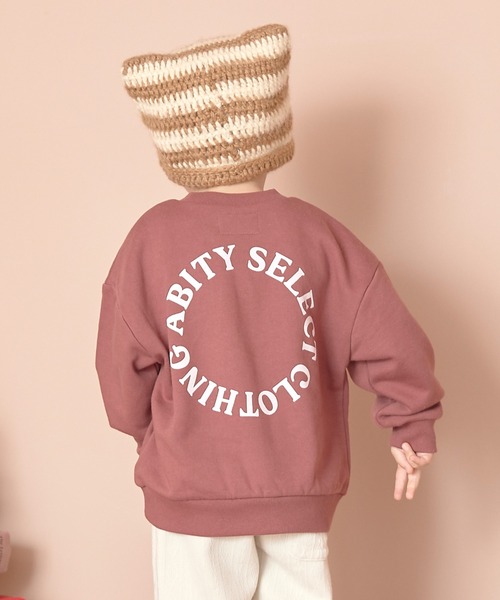 aBity select（アビティセレクト）の「両面プリント サークルロゴトレーナー（スウェット・キッズ・アイボリー/レンガ/サックスブルー/チャコールグレー・90/110/100/120）」の8枚目の写真