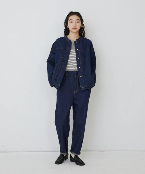 【美品】コンジェペイエ アデュートリステス デニムジャケット　コットンリネン conges payes ADIEU TRISTESSE（コンジェ ペイエ アデュートリステス