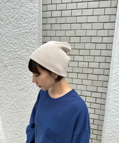 LEPSIM（レプシィム）の「ニットビーニー　993162（ニットキャップ/ビーニー・レディース・ブルー/グレー/アイボリー/ブラック・ONE SIZE）」の5枚目の写真