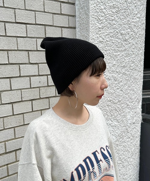 LEPSIM（レプシィム）の「ニットビーニー　993162（ニットキャップ/ビーニー・レディース・ブルー/グレー/アイボリー/ブラック・ONE SIZE）」の14枚目の写真