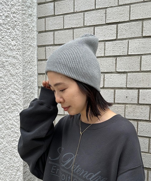 LEPSIM（レプシィム）の「ニットビーニー　993162（ニットキャップ/ビーニー・レディース・ブルー/グレー/アイボリー/ブラック・ONE SIZE）」の20枚目の写真