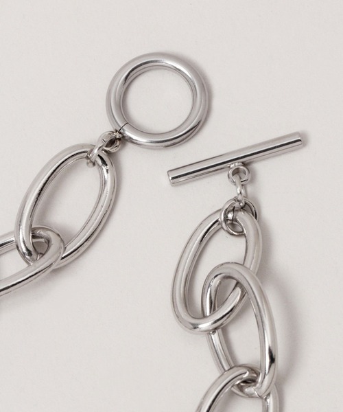RAGEBLUE（レイジブルー）の「STAINLESS OVAL CHAIN BRACELET/ステンレス/オーバルチェーンブレスレット（ブレスレット・メンズ・ホワイト/その他1・FREE）」の8枚目の写真