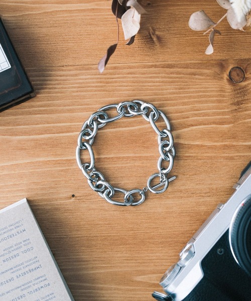 RAGEBLUE（レイジブルー）の「STAINLESS OVAL CHAIN BRACELET/ステンレス/オーバルチェーンブレスレット（ブレスレット・メンズ・ホワイト/その他1・FREE）」の10枚目の写真