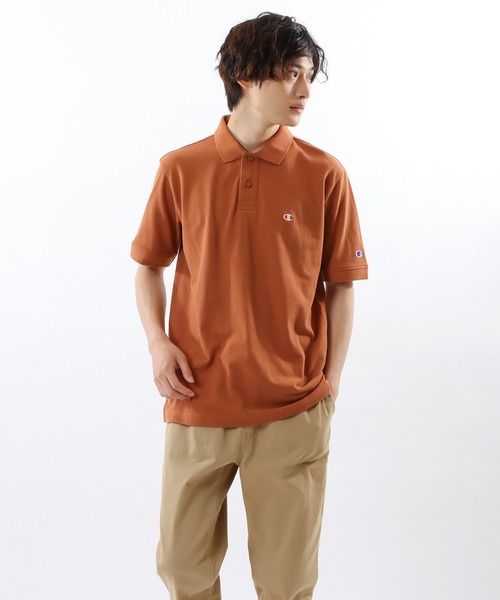 Champion(チャンピオン)の「【Champion/チャンピオン】メンズ ベーシック ポロシャツ(ポロシャツ・メンズ・ホワイト/グレー/ブラウン系その他2/ネイビー/ブラック・MEDIUM/LARGE/X-LARGE)」の4枚目の写真