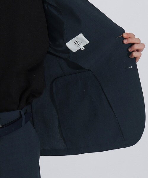 tk.TAKEO KIKUCHI（ティーケータケオキクチ）の「◆【WEB限定】ビジカジ対応ポリトロセットアップ（セットアップ・メンズ・ブラック/ブルー系その他/チャコールグレー・01/04/02/03）」の22枚目の写真