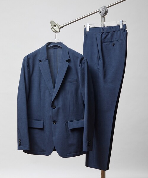 tk.TAKEO KIKUCHI（ティーケータケオキクチ）の「◆【WEB限定】ビジカジ対応ポリトロセットアップ（セットアップ・メンズ・ブラック/ブルー系その他/チャコールグレー・01/04/02/03）」の5枚目の写真