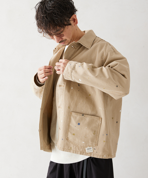 JOURNAL STANDARD relume(ジャーナルスタンダード レリューム)の「【TEST / テスト】別注 ワイドカバーオール(カバーオール・メンズ・ブラック/ベージュ・LARGE/MEDIUM)」の3枚目の写真