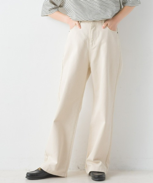 OMNES(オムネス)の「ハイウエストワイドデニムパンツ(デニムパンツ・レディース・ブルー系その他/ホワイト系その他/ワンウォッシュ・SMALL/MEDIUM/LARGE/X-LARGE)」の4枚目の写真