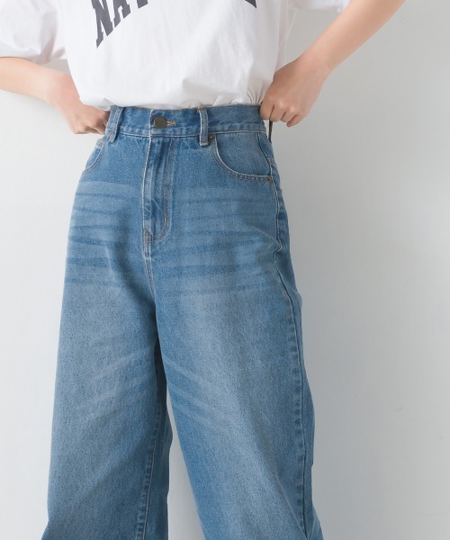 OMNES(オムネス)の「ハイウエストワイドデニムパンツ(デニムパンツ・レディース・ブルー系その他/ホワイト系その他/ワンウォッシュ・SMALL/MEDIUM/LARGE/X-LARGE)」の10枚目の写真
