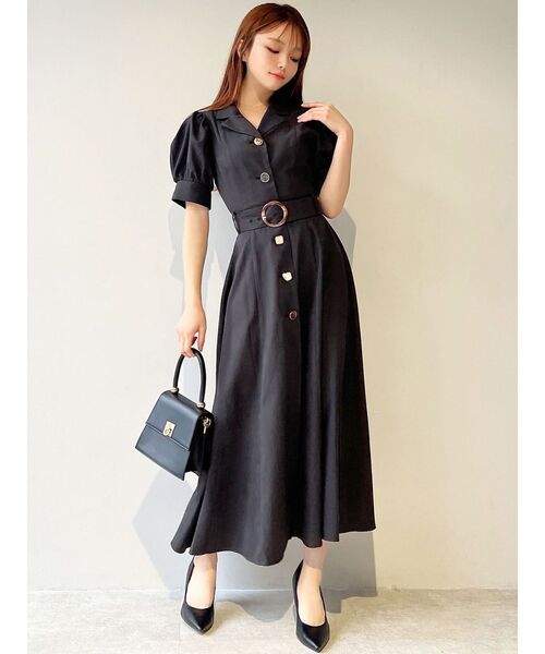 RESEXXY（リゼクシー）の「フロントボタンテーラードワンピース（ワンピース・レディース・アイボリー/ブラック/ブルー/イエロー・FREE）」の10枚目の写真