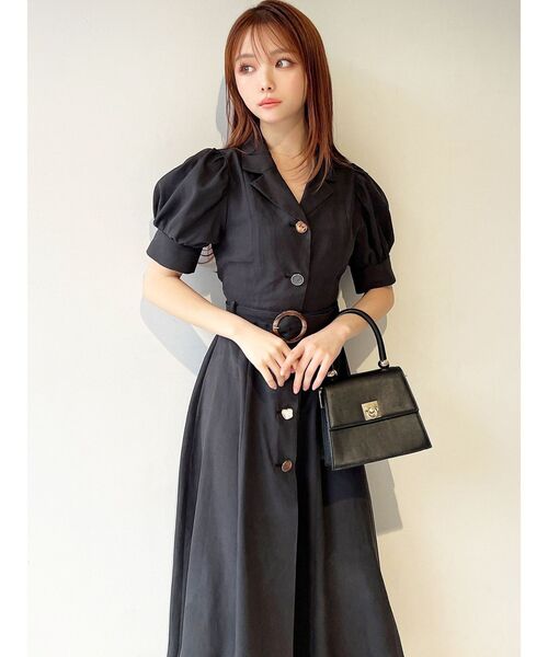 RESEXXY（リゼクシー）の「フロントボタンテーラードワンピース（ワンピース・レディース・アイボリー/ブラック/ブルー/イエロー・FREE）」の11枚目の写真