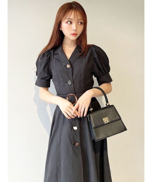 RESEXXY（リゼクシー）の「フロントボタンテーラードワンピース（ワンピース・レディース・アイボリー/ブラック/ブルー/イエロー・FREE）」の12枚目の写真