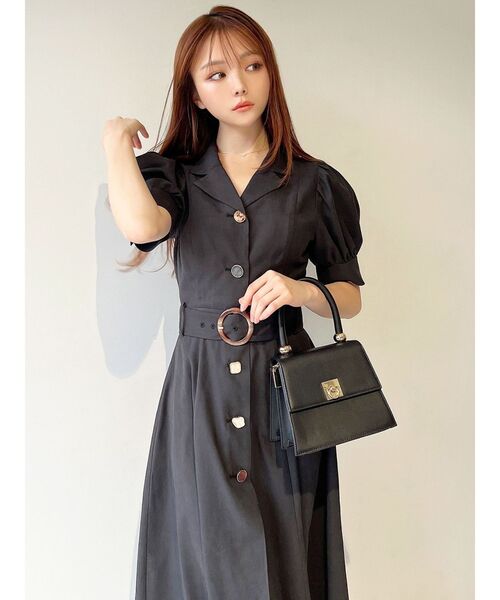 RESEXXY（リゼクシー）の「フロントボタンテーラードワンピース（ワンピース・レディース・アイボリー/ブラック/ブルー/イエロー・FREE）」の13枚目の写真